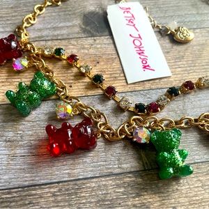 Betsey Johnson Festive Christmas Gummy Bear Necklace
